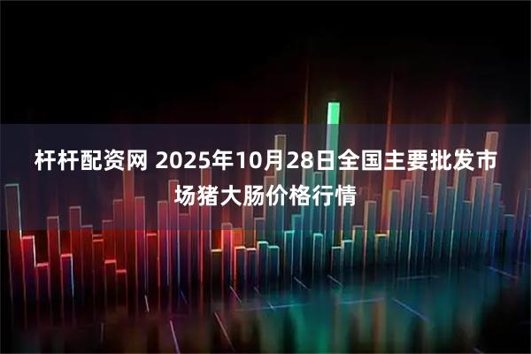杆杆配资网 2025年10月28日全国主要批发市场猪大肠价格行情